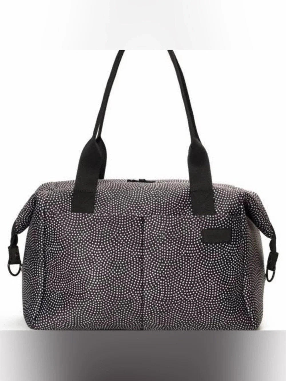 VOORAY Black Dot-Print Tote Bag with Double Handles